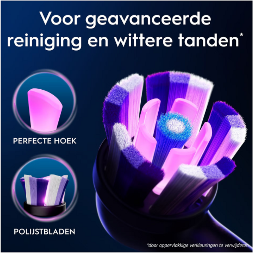 Oral-B Oral-B iO Radiant White opzetborstels - Black - 8 stuks