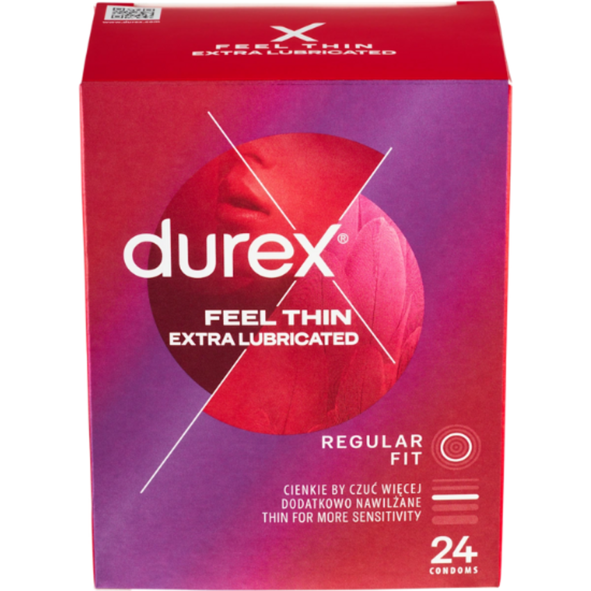 Durex Durex Condooms Feel Thin Extra Lubricated - Regular Fit - 24 stuks