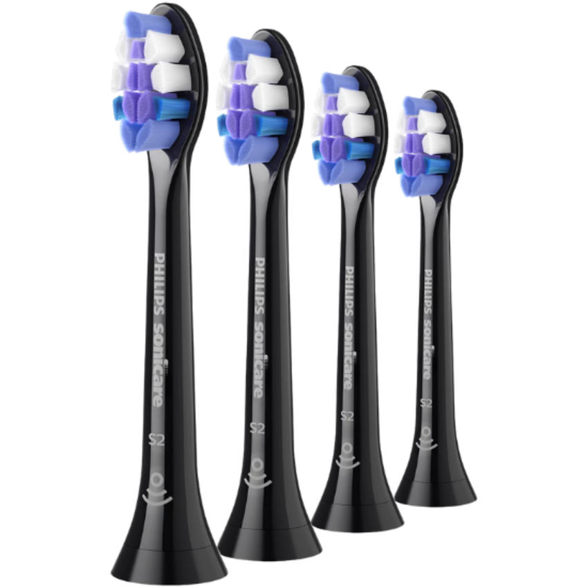 Philips Philips Sonicare S2 Sensitive Black opzetborstels HX6054/88 - 4 stuks