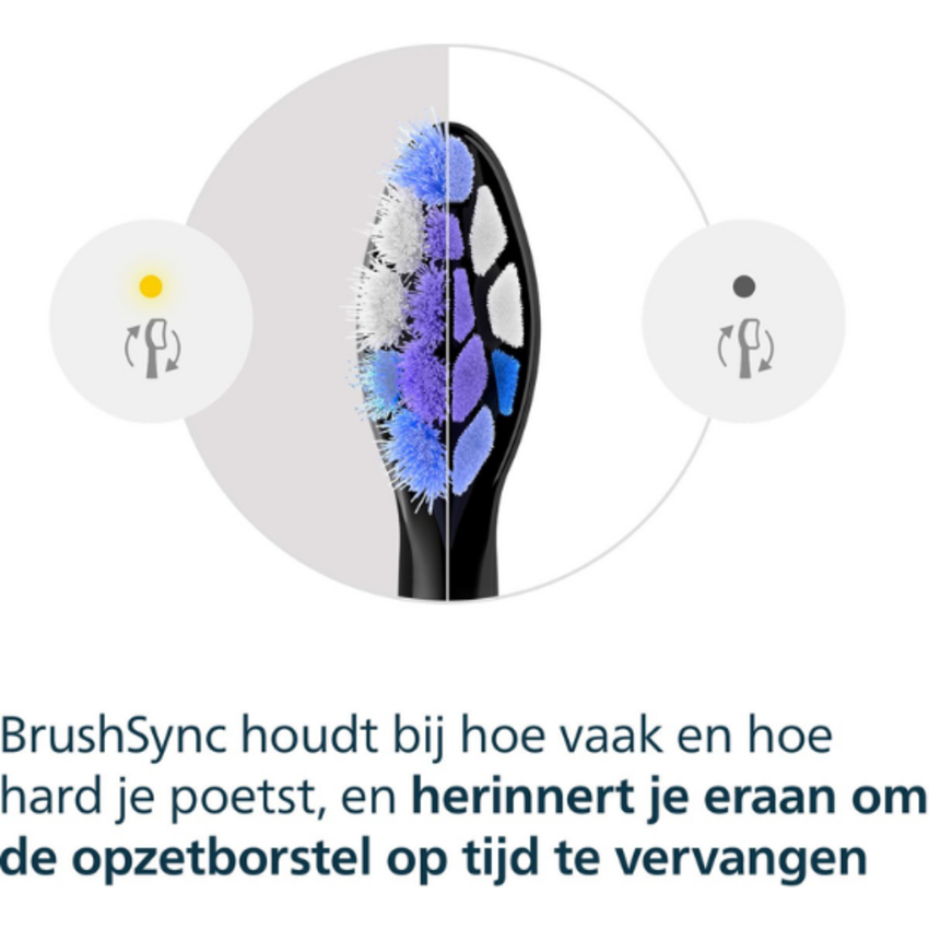 Philips Philips Sonicare S2 Sensitive Black opzetborstels HX6054/88 - 4 stuks