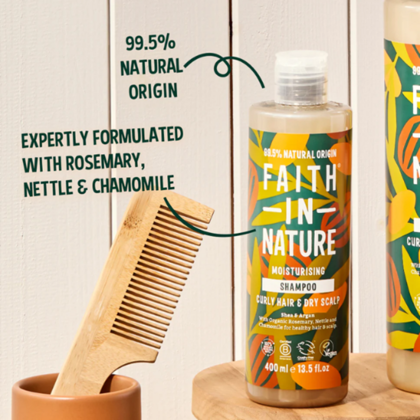 Faith in Nature Faith in Nature Shea & Argan Shampoo - Krullend & Droog Haar - 400 ml