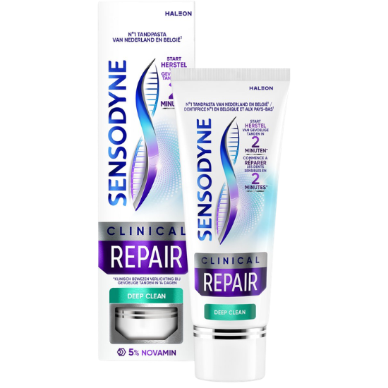 Tandenborstel.com Sensodyne Clinical Repair Deep Clean Tandpasta - 75 ml aanbieding