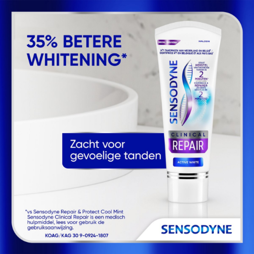 Sensodyne Sensodyne Clinical Repair Active White Tandpasta - 75 ml
