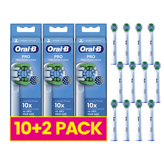 Tandenborstel.com Oral-B PRO Precision Clean Mega Pack opzetborstels - 10+2 stuks aanbieding
