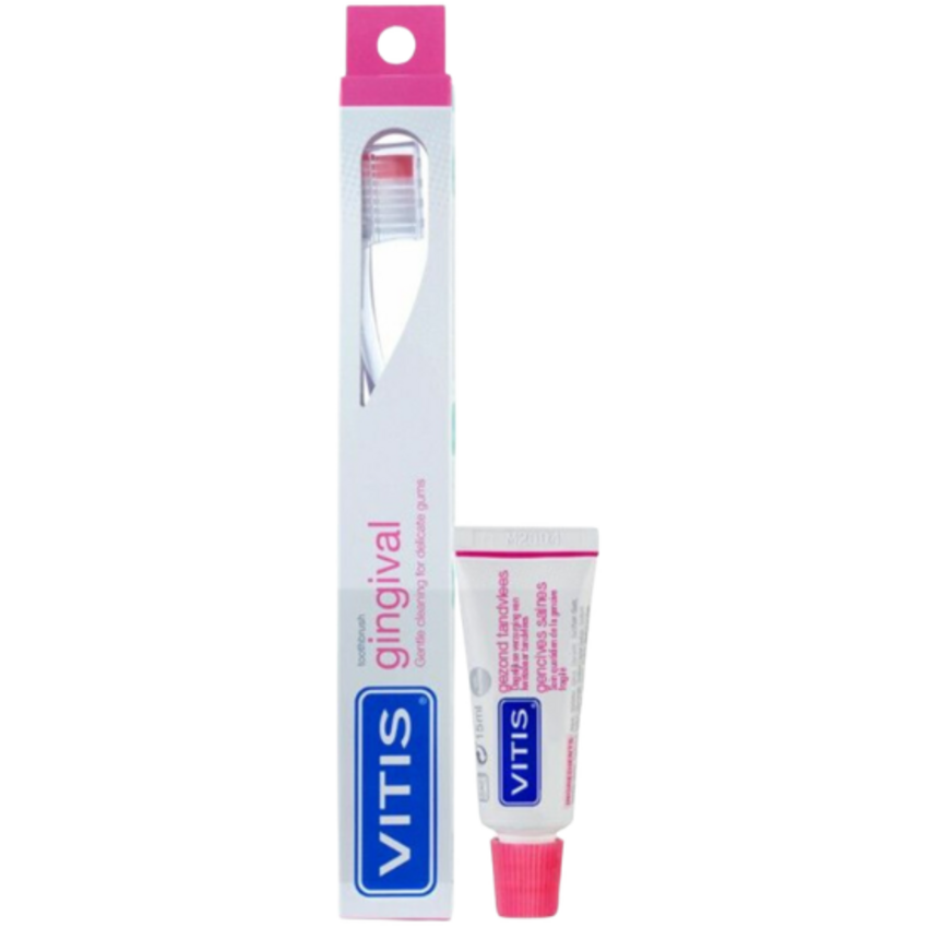 Vitis Vitis Gingival Kit - Tandenborstel + Mini Tandpasta 15 ml