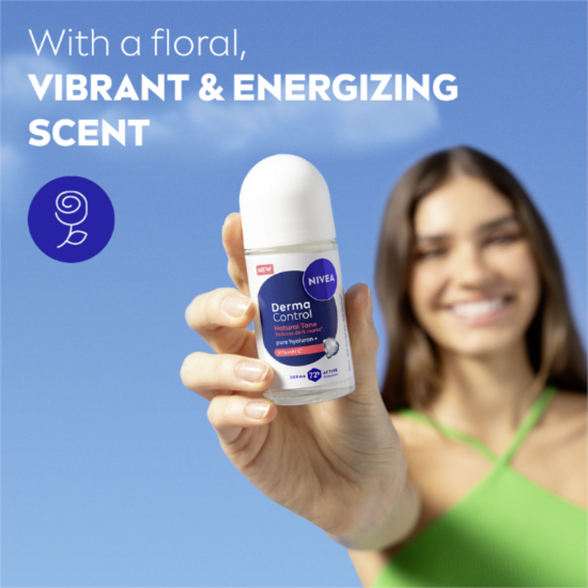 Nivea Dermacontrol Natural Tone Deodorant Roller - 50 ml Nivea Nivea Dermacontrol Natural Tone Deodorant Roller - 50 ml
