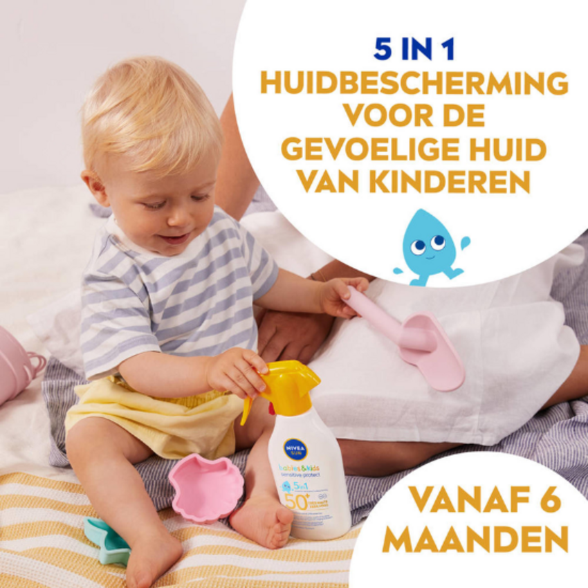 Nivea Nivea Sun Babies & Kids SPF 50+ Sensitive Protect Zonnebrand Spray - 270 ml