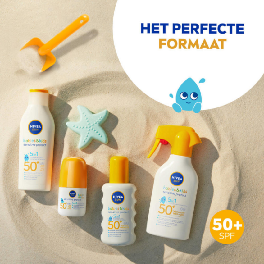 Nivea Nivea Sun Babies & Kids SPF 50+ Sensitive Protect Zonnebrand Spray - 270 ml