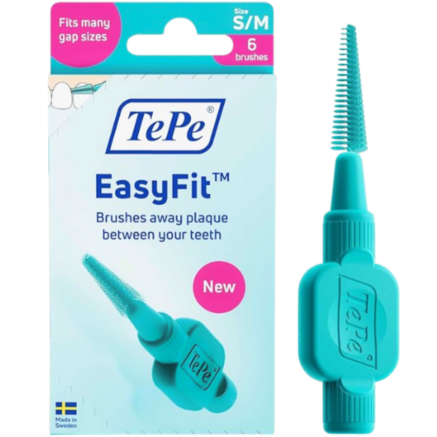 TePe TePe EasyFit S/M Interdentale Ragers Blauw - 6 stuks