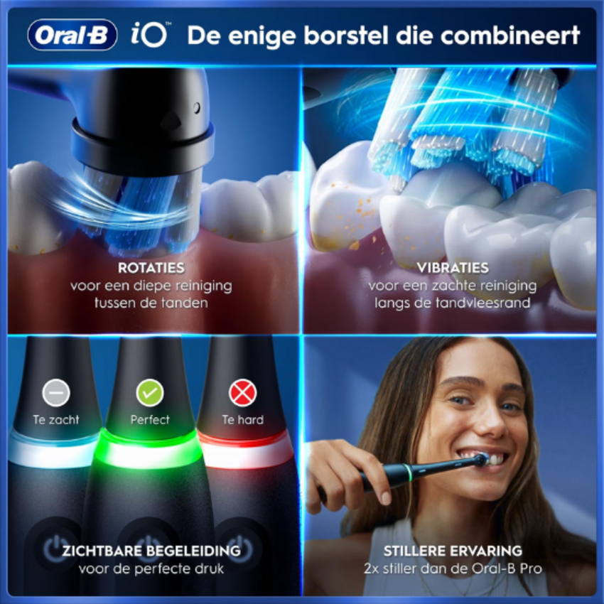 Oral-B Oral-B iO Series 5S Black + 2x Gratis Oral-B 3D-White Arctic Fresh Tandpasta