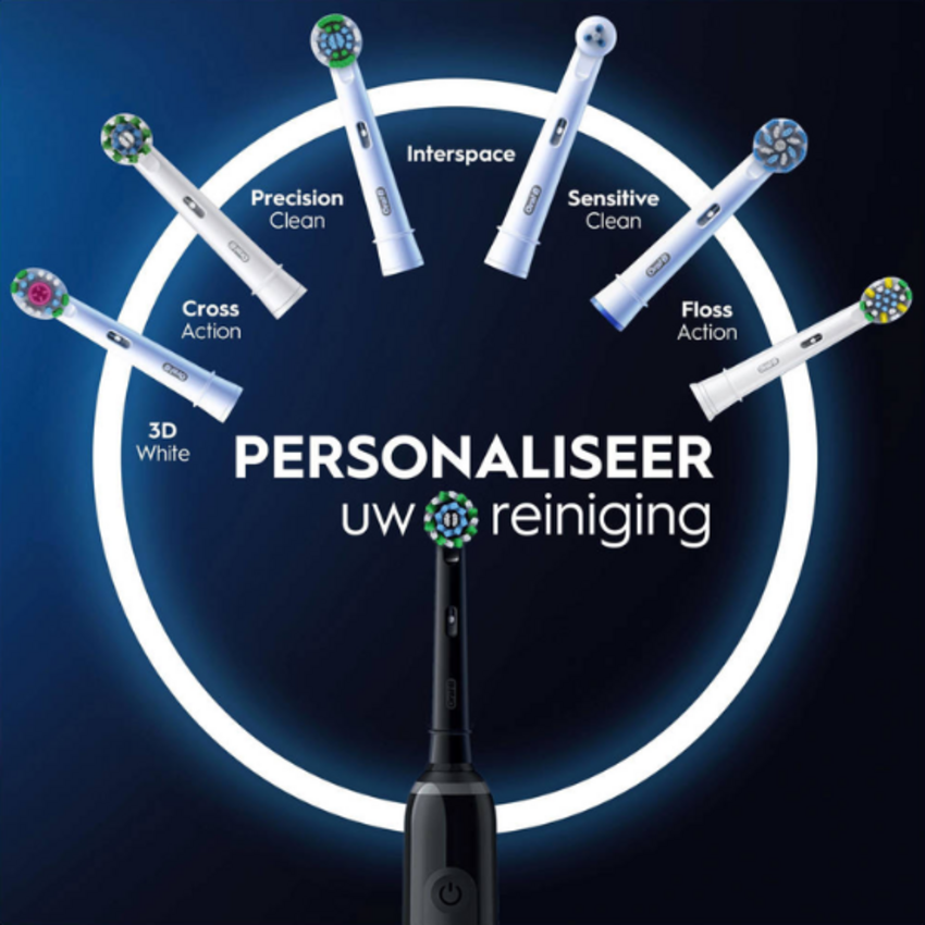 Oral-B PRO 3 3000 Black Cross Action Elektrische Tandenborstel Oral-B Oral-B PRO 3 3000 Black Cross Action Elektrische Tandenborstel