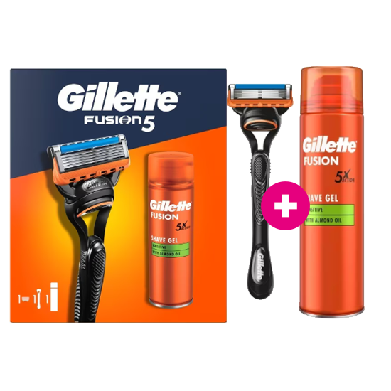 Gillette Gillette Fusion5 Scheersysteem + Sensitive Scheergel - Giftset