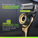GilletteLabs Champion Gold Scheersysteem met Exfoliërende Strip - 1 Handvat + 5 Scheermesjes Gillette GilletteLabs Champion Gold Scheersysteem met Exfoliërende Strip - 1 Handvat + 5 Scheermesjes