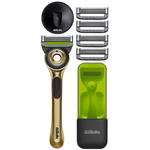 GilletteLabs Champion Gold Scheersysteem met Exfoliërende Strip - 1 Handvat + 5 Scheermesjes Gillette GilletteLabs Champion Gold Scheersysteem met Exfoliërende Strip - 1 Handvat + 5 Scheermesjes