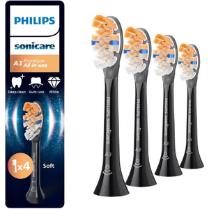Philips Philips Sonicare A3 Premium All-in-One HX9094/88 Zwart - 4 stuks Philips Sonicare A3 Premium All-in-One HX9094/88 Zwart - 4 stuks