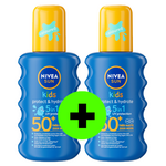 Nivea Nivea Sun Kids SPF 50+ Protect & Care Zonnebrand Spray - 200 ml | 1 + 1 ACTIE