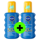 Nivea Nivea Sun Kids SPF 50+ Protect & Care Zonnebrand Spray - 200 ml | 1 + 1 ACTIE