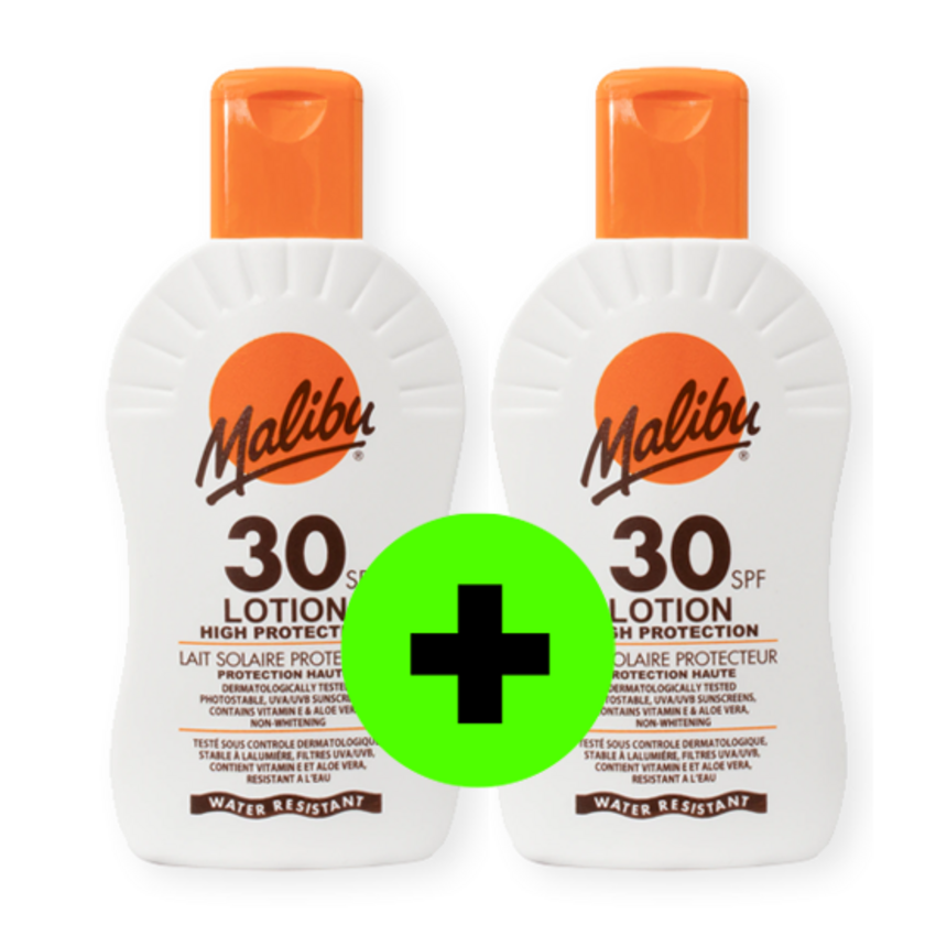 Malibu Malibu SPF 30 Zonnebrand Lotion - 200 ml | 1 + 1 ACTIE