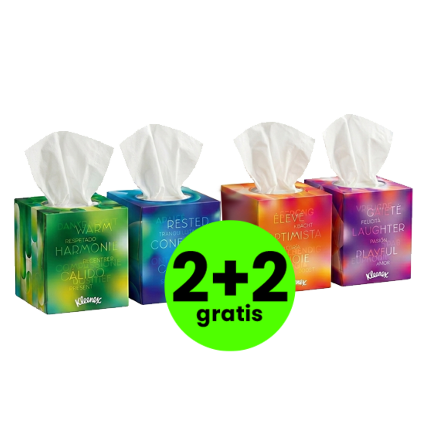 Kleenex Collection Tissues - doosje 48 stuks | 2 + 2 ACTIE Kleenex Kleenex Collection Tissues - doosje 48 stuks | 2 + 2 ACTIE