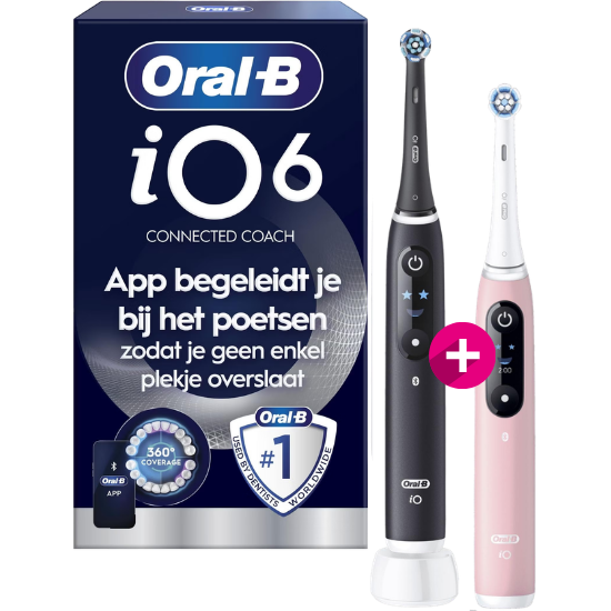 Oral-B iO Series 6 Black + Extra Body Pink