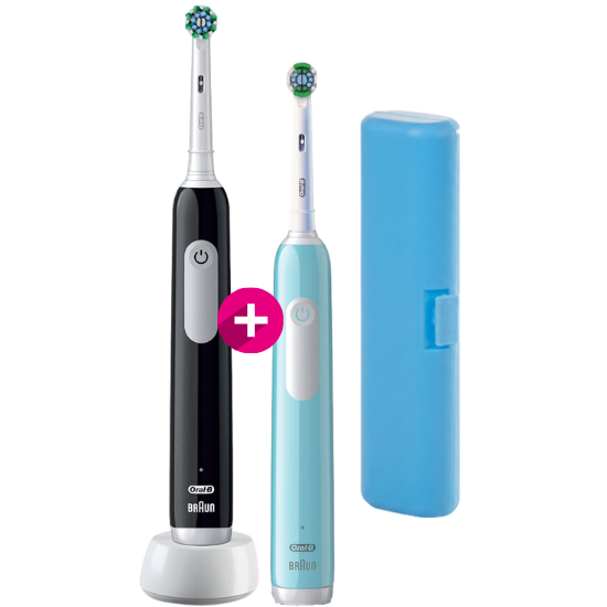 Oral-B PRO 1 Black & Blue Duo