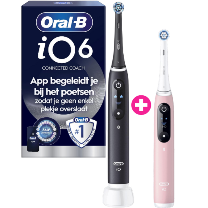 Oral-B iO Series 6 Black + Extra Body Pink Oral-B Oral-B iO Series 6 Black + Extra Body Pink