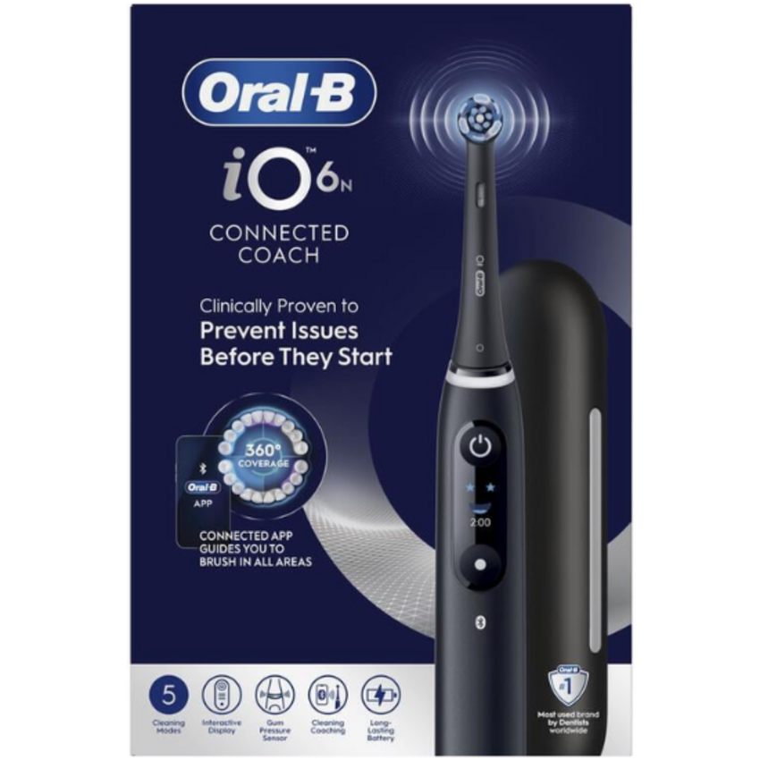 Oral-B iO Series 6N Black Lava Elektrische Tandenborstel Oral-B Oral-B iO Series 6N Black Lava Elektrische Tandenborstel