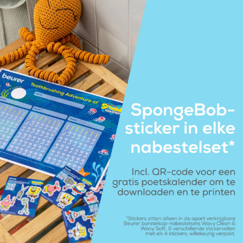 Beurer SC Wavy Soft Spongebob Squarepants Opzetborstels 6+ jaar – 4 stuks Beurer Beurer SC Wavy Soft Spongebob Squarepants Opzetborstels 6+ jaar – 4 stuks