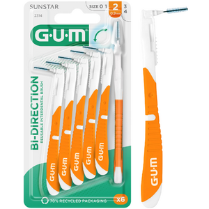 GUM GUM Bi-Direction Interdentale Ragers 0.9 mm oranje - 6 stuks GUM Bi-Direction Interdentale Ragers 0.9 mm oranje - 6 stuks
