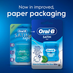 Oral-B Satin Tape Waxed Mint - 50 meter Oral-B Oral-B Satin Tape Waxed Mint - 50 meter