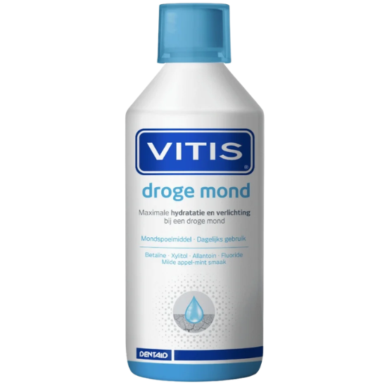 Vitis Droge Mond Mondspoeling - 500 ml