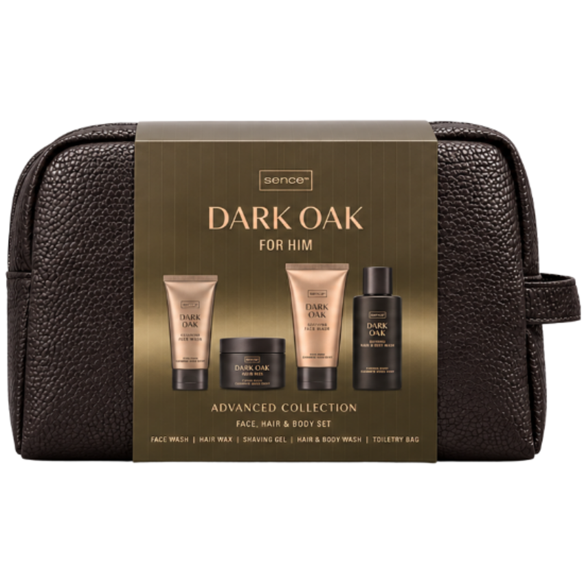 Sence Dark Oak For Him - Face, Hair & Body Geschenkset - 5-delig Sence Dark Oak For Him - Face, Hair & Body Geschenkset - 5-delig