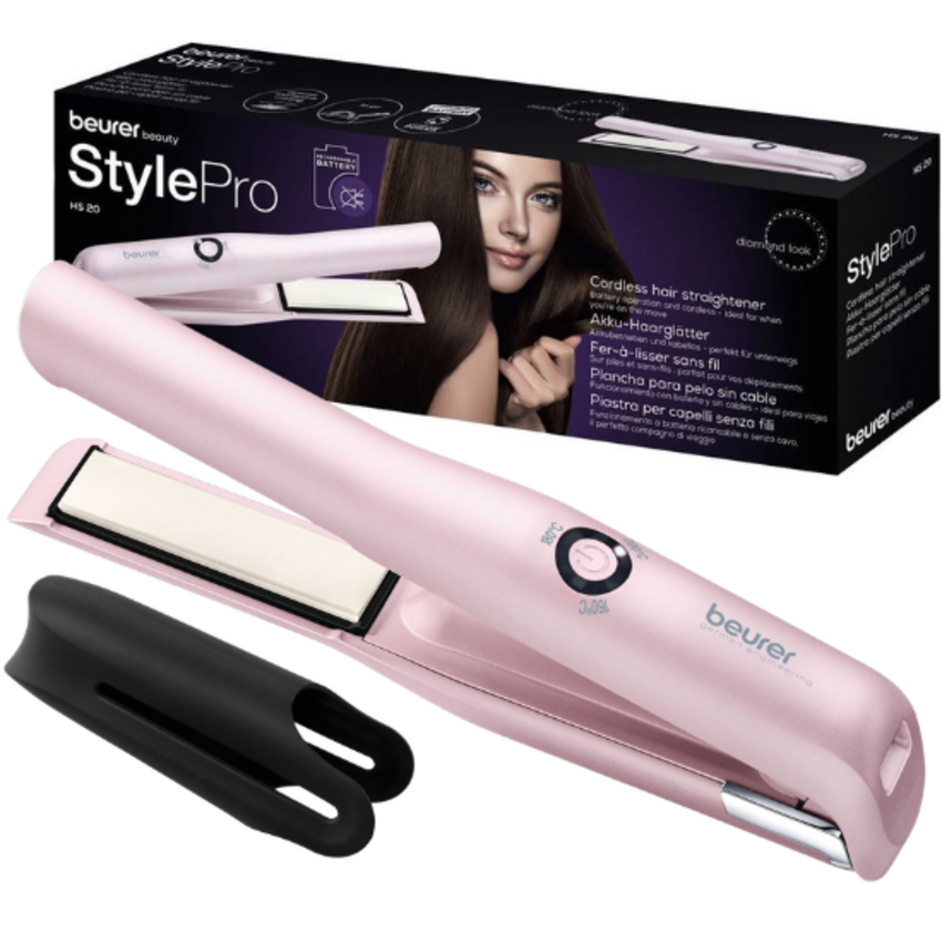 Beurer HS 20 Draadloze Stijltang - Roze Beurer Beurer HS 20 Draadloze Stijltang - Roze