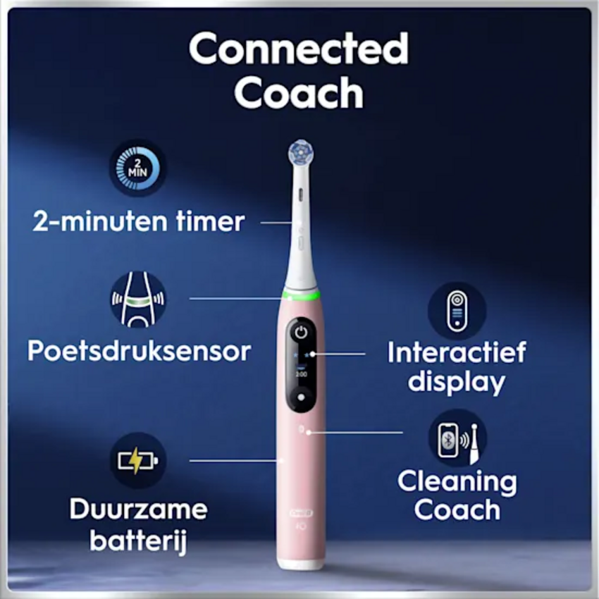 Oral-B iO Series 6N Pink + 1x Gratis Oral-B 3D-White Arctic Fresh Tandpasta Oral-B Oral-B iO Series 6N Pink + 1x Gratis Oral-B 3D-White Arctic Fresh Tandpasta