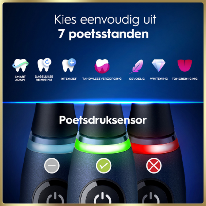 Oral-B iO Series 9 Dark Blue + 2x Gratis Oral-B 3D-White Arctic Fresh Tandpasta Oral-B Oral-B iO Series 9 Dark Blue + 2x Gratis Oral-B 3D-White Arctic Fresh Tandpasta