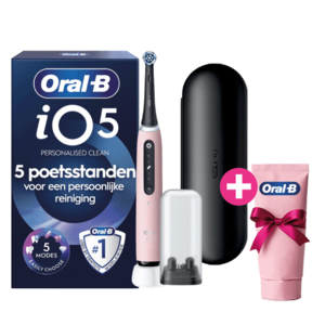 Oral-B Oral-B iO Series 5N Pink + 1x Gratis Oral-B 3D-White Arctic Fresh Tandpasta Oral-B iO Series 5N Pink + 1x Gratis Oral-B 3D-White Arctic Fresh Tandpasta