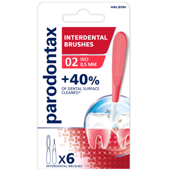 Parodontax Interdentale Ragers 0,5mm ISO 2 Rood - 6 stuks Parodontax Parodontax Interdentale Ragers 0,5mm ISO 2 Rood - 6 stuks