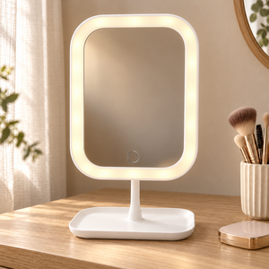 Huismerk Make-up Spiegel met LED-verlichting - Wit Make-up Spiegel met LED-verlichting - Wit