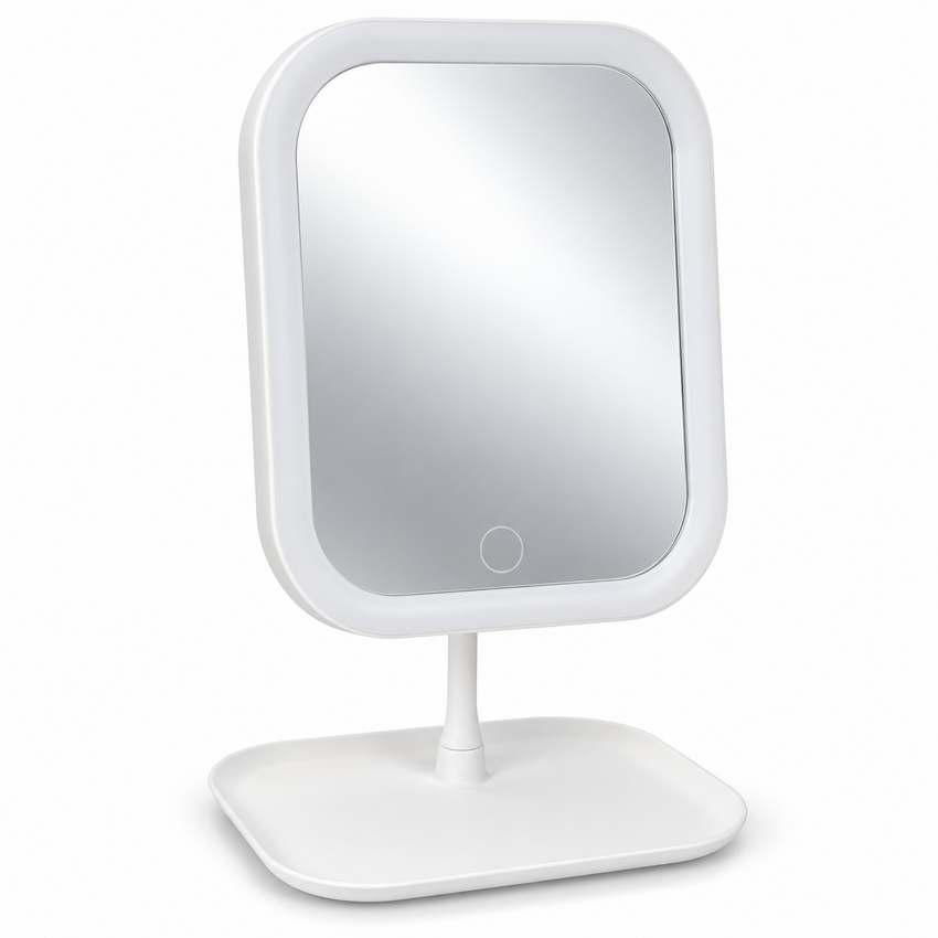 Make-up Spiegel met LED-verlichting - Wit Huismerk Make-up Spiegel met LED-verlichting - Wit