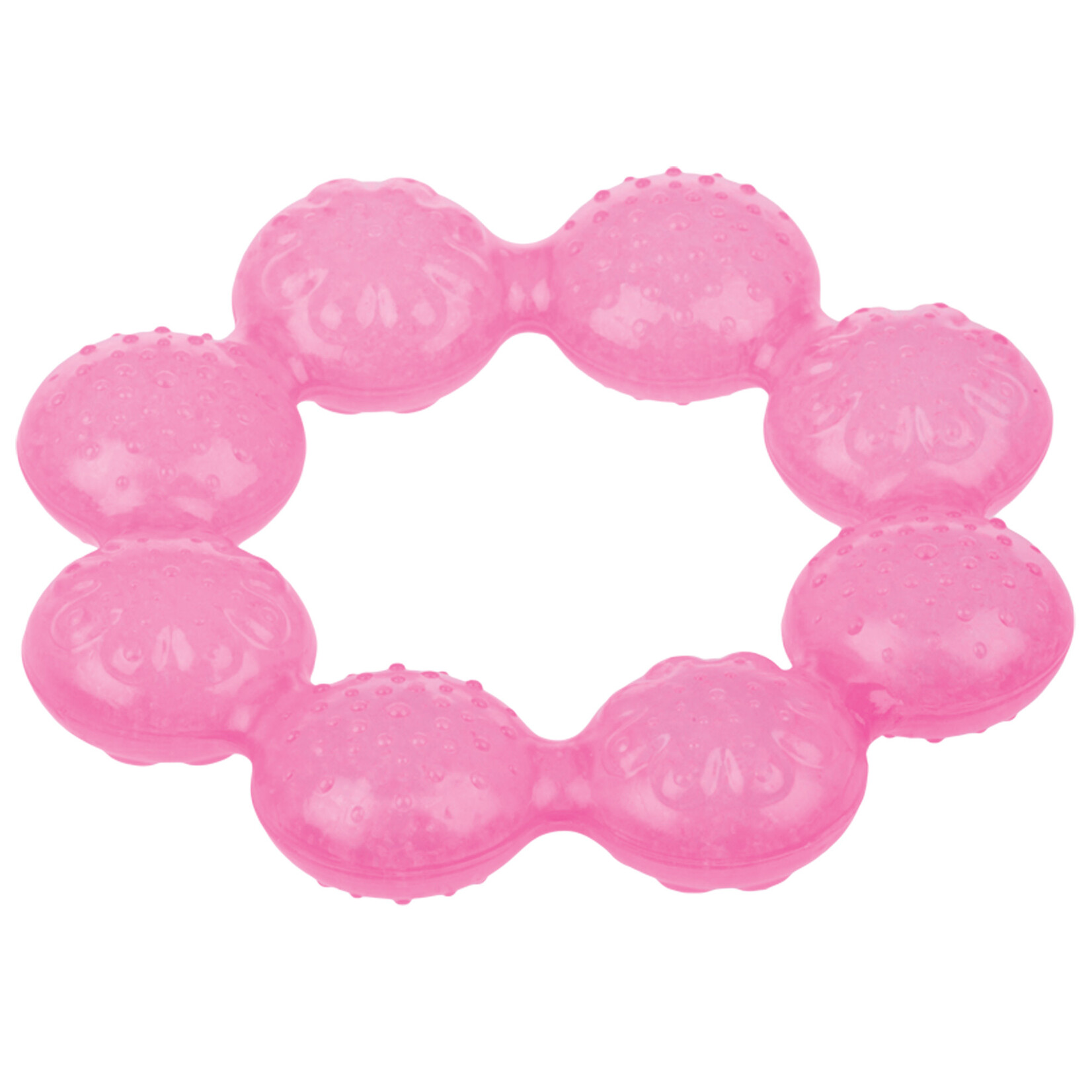 Nuby Ronde koelbijtring IcyBite - 3m+ - Roze