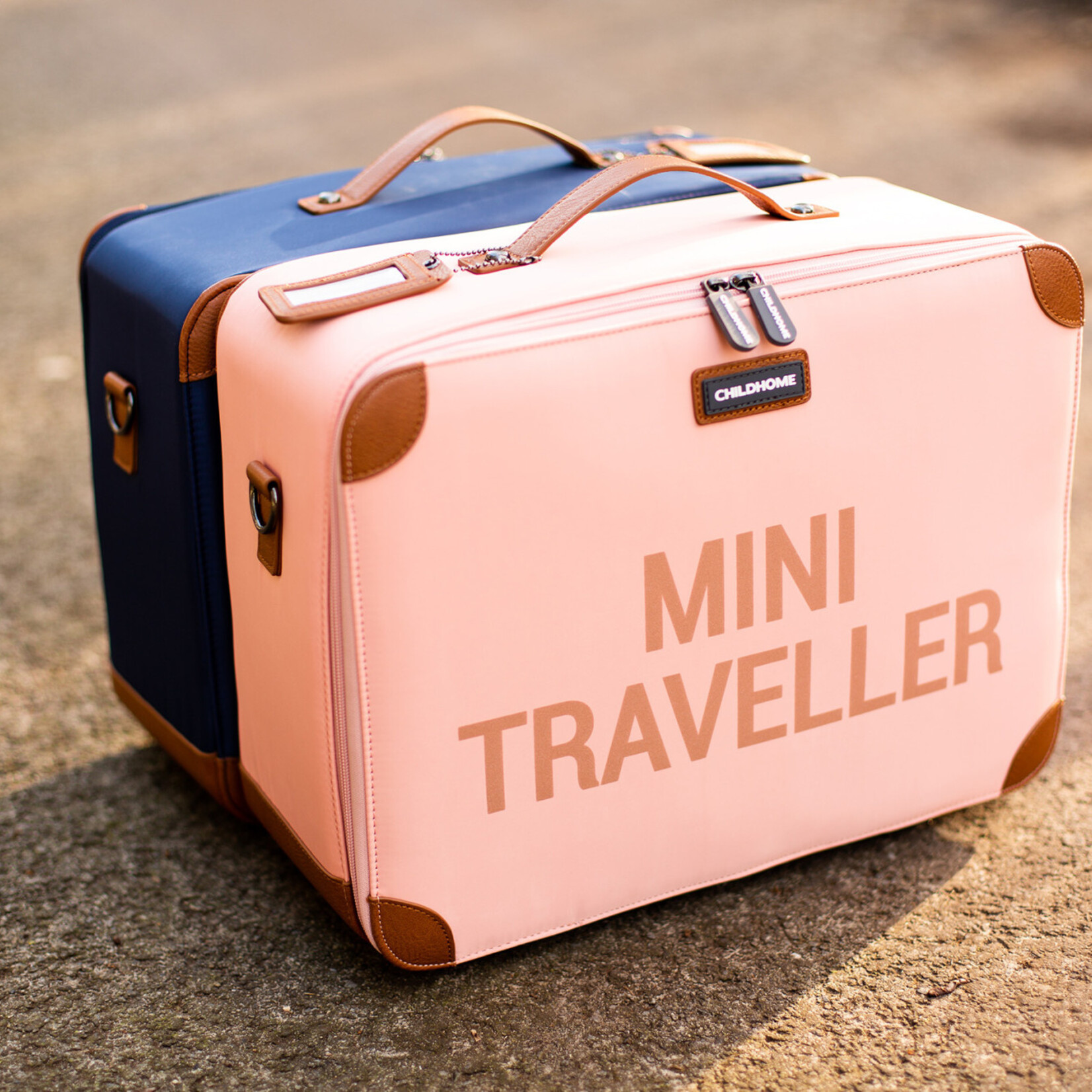 Childhome Mini Traveller Kinderkoffer - Roze Koper