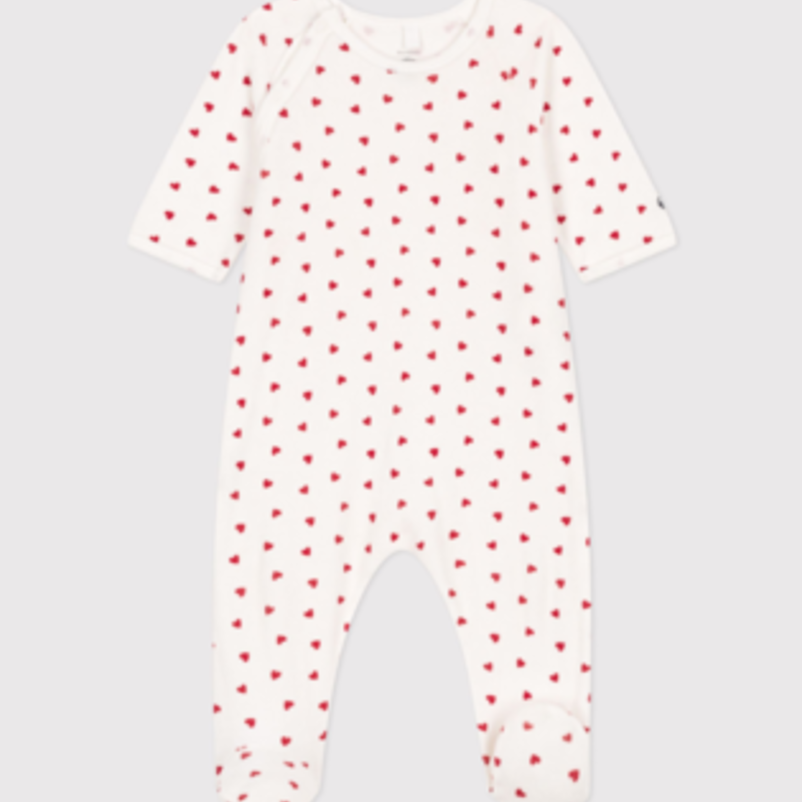 Petit Bateau Pyjama Red Hearts Small