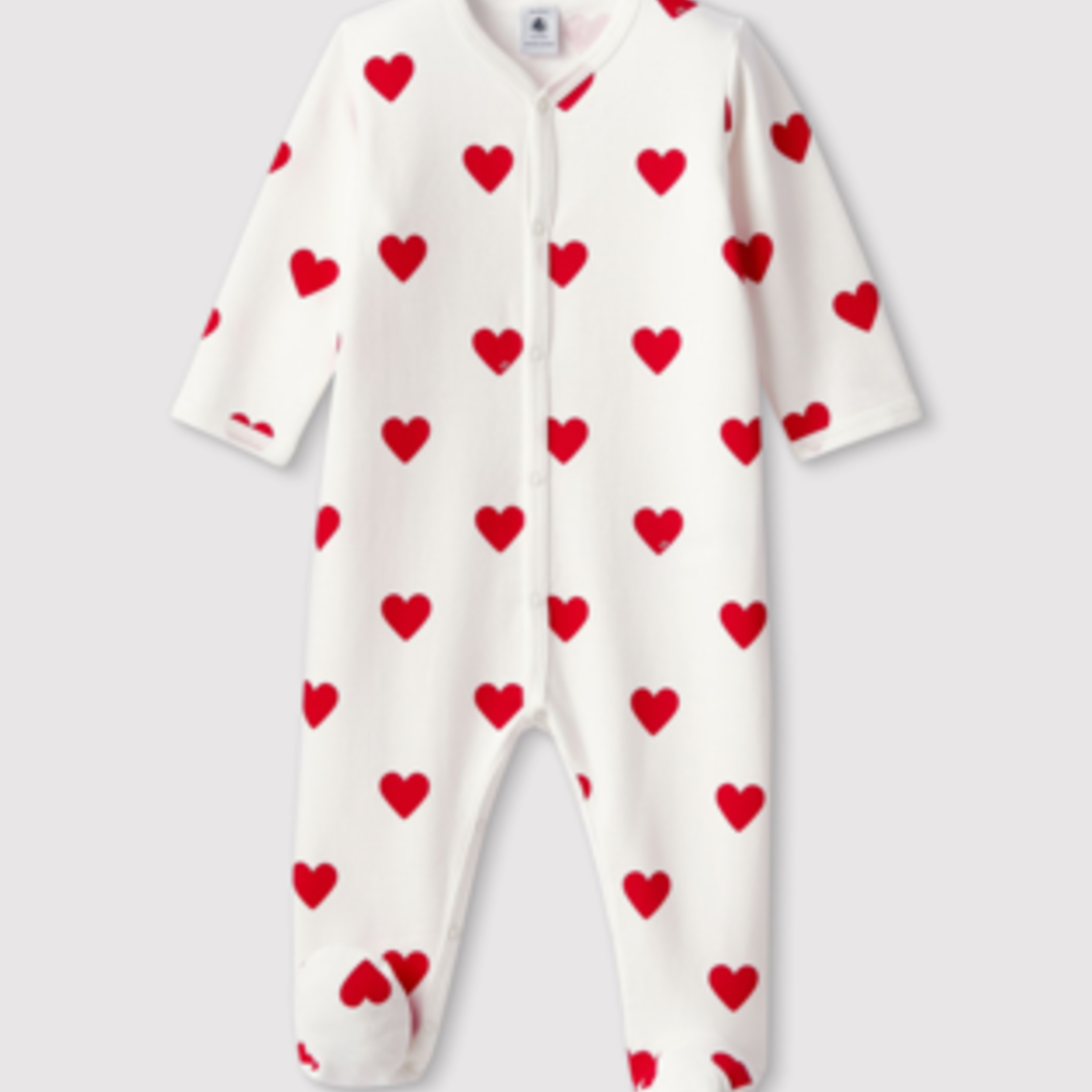 Petit Bateau Pyjama Red Hearts