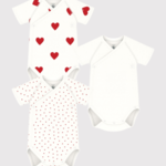 Petit Bateau Body KM Hearts (3-pack)