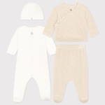 Petit Bateau Vierdelige katoenen set voor baby's