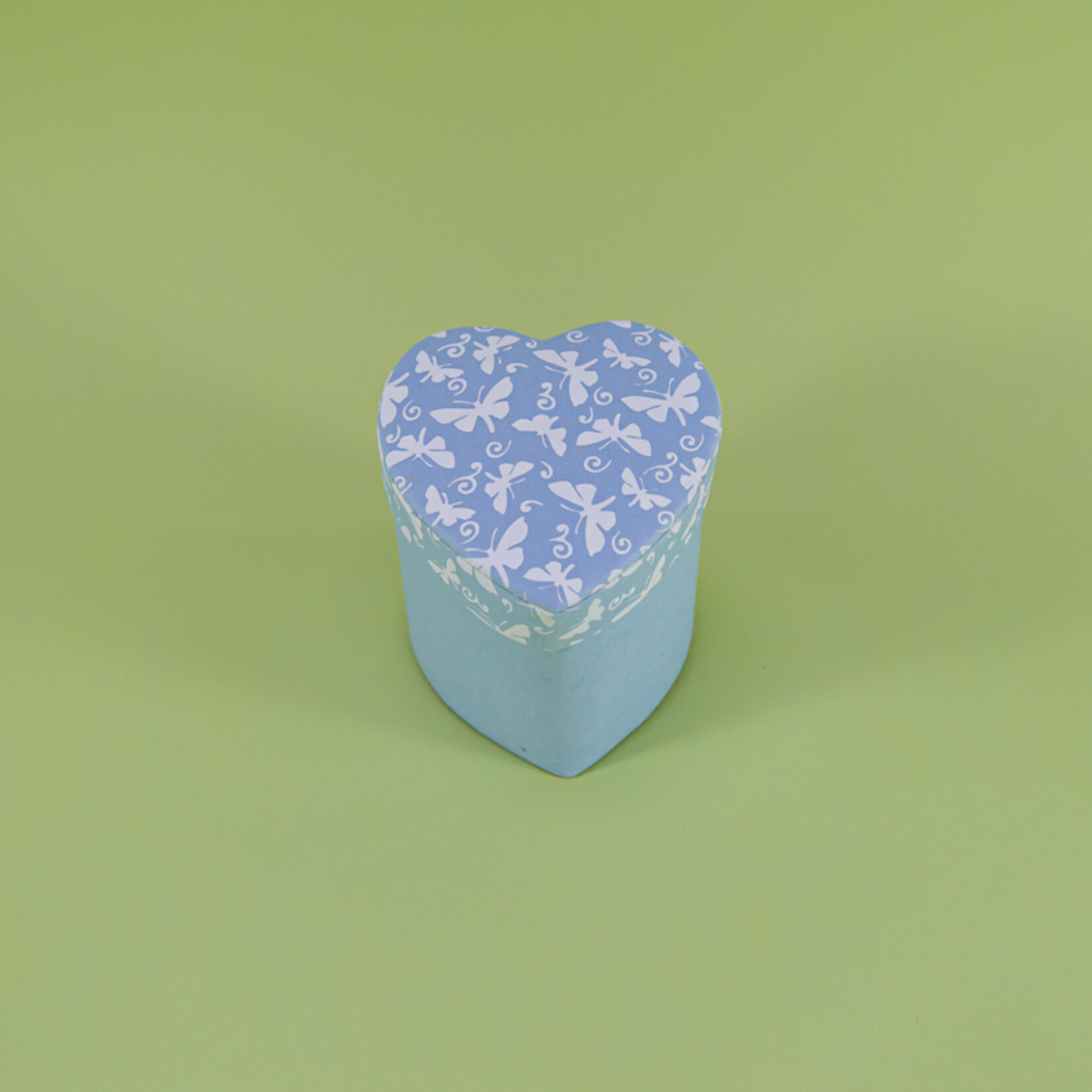 ECO-URN Hartvormige Urn met vlinderprint 10x10cm