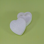 ECO-URN Hartvormig urn- doosje met hartjes print (10x4cm)