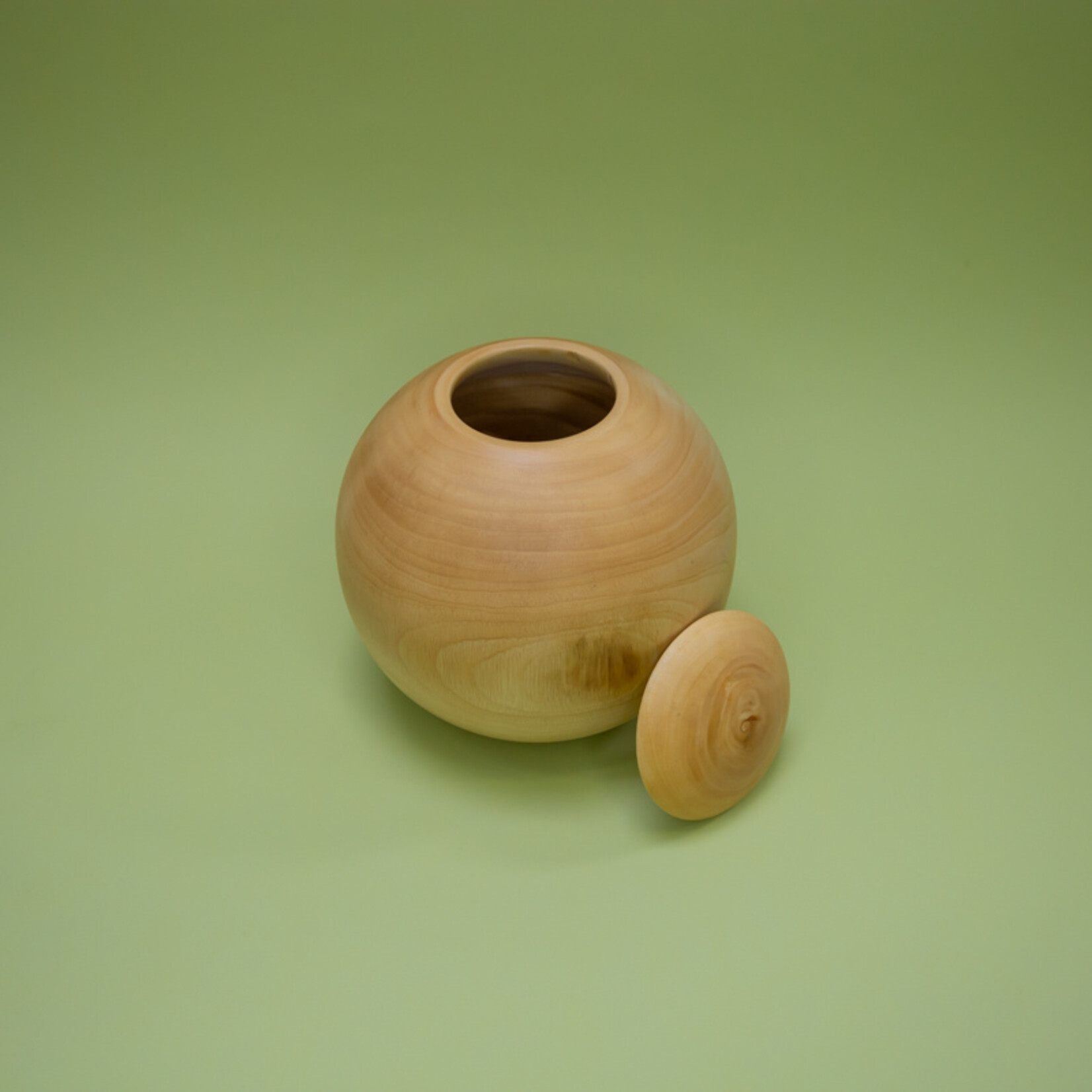 ECO-URN Öko-Urne, runde Kugel, Mangoholz, 15 x 15 cm