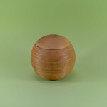 ECO-URN Öko-Urne, runde Kugel, Mangoholz, 15x15cm