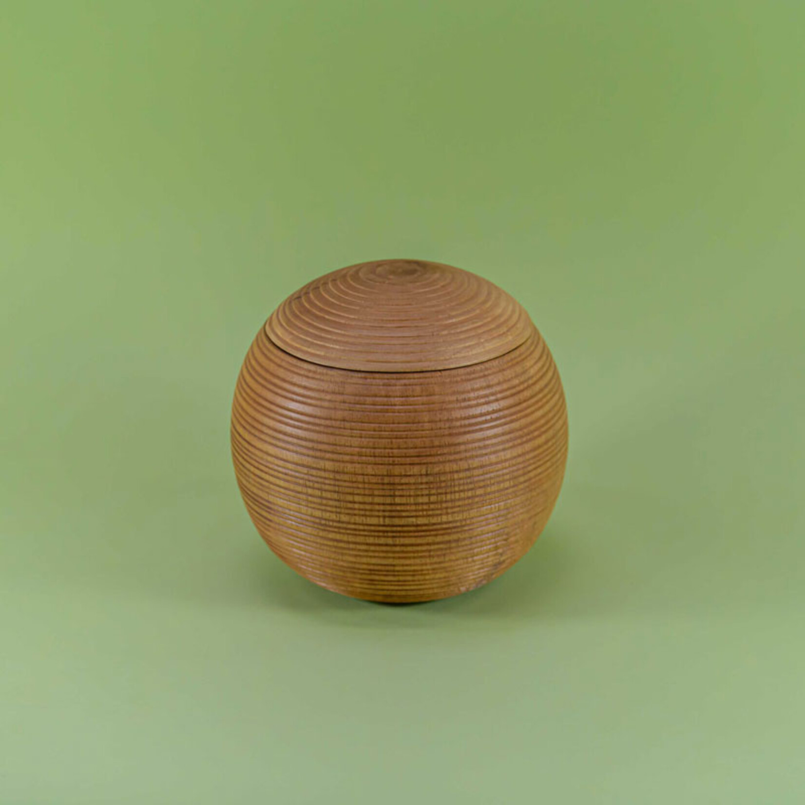 ECO-URN Öko-Urne, runde Kugel, Mangoholz, 15x15cm